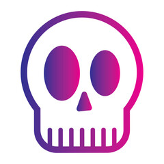 Isolated cute death magic skull icon Vector
