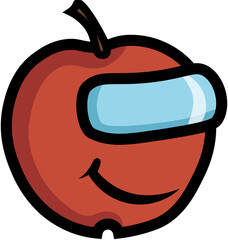 jabłko, logo, komiks - obrazy, fototapety, plakaty