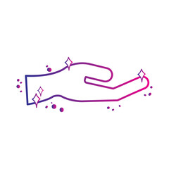 Isolated empty hand magic icon Vector