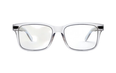 Fototapeta premium Clear Visionary Glasses Full Transparent Isolated On a Clear Surface or PNG Transparent Background.