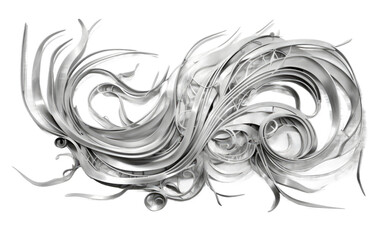 Fototapeta premium Stunning Contemporary Metal Wall Art on a Clear Surface or PNG Transparent Background.