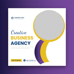 Digital marketing and corporate social media post template or Web banner