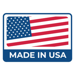 Made in USA banner. Flat sign.