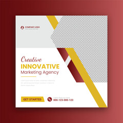 Digital marketing and corporate social media post template or Web banner