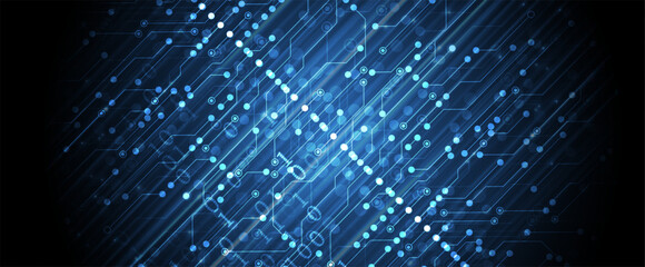 Technology abstract futuristic science background for internet business. Big data concept. Handmade Vector.