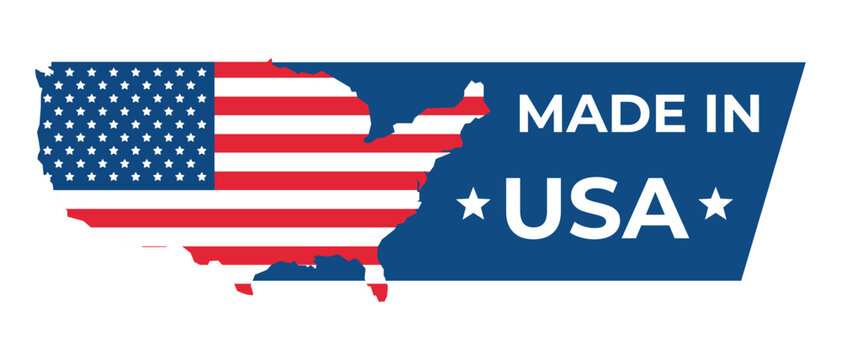 Made in USA sign. Flat banner.