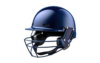 Cricket Helmet For Safety in Shinning Color on a Clear Surface or PNG Transparent Background.