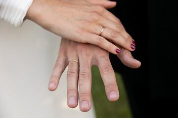 mano, boda, amor, par, novia, anillas, dedo, mujer, cuidado, piel, manicura, gente, novio, 2,...
