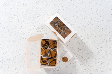 Chocolate fudge with peanut butter swirl
