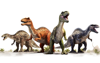 Monster Dinosaur Discovery in Old Era on a Clear Surface or PNG Transparent Background.