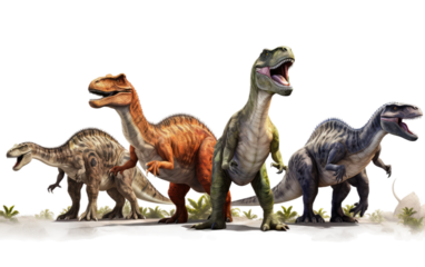 Monster Dinosaur Discovery in Old Era on a Clear Surface or PNG Transparent Background.