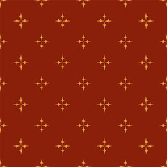 Vector geometric pattern. Festive golden ornament in retro style. Christmas simple seamless abstract texture
