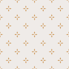 Vector geometric pattern. Festive golden ornament in retro style. Christmas simple seamless abstract texture