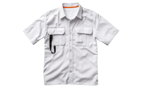 Electrician Uniform for Workers and Officers on a Clear Surface or PNG Transparent Background.
