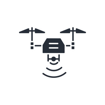 drone icon. vector.Editable stroke.linear style sign for use web design,logo.Symbol illustration.