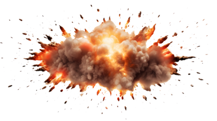 Explosion border isolated on transparent background -