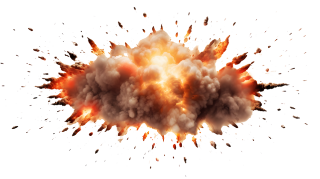 Explosion border isolated on transparent background -