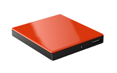 External Hard Drive Updated Futuristic System on a Clear Surface or PNG Transparent Background.