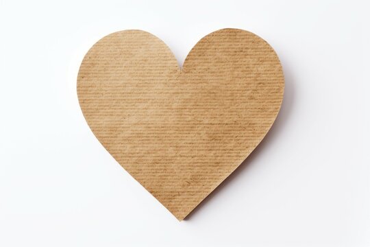 Paper heart on a white background. Valentine's day concept. Backdrop with copy space for an inscription.
