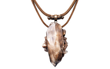 Feldspar Necklace of Rock in Beautiful Style on a Clear Surface or PNG Transparent Background.
