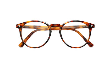 Eye wear for Flaw Less in Round Style on a Clear Surface or PNG Transparent Background.