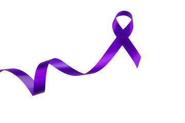 Purple Awareness Ribbon Isolated Background