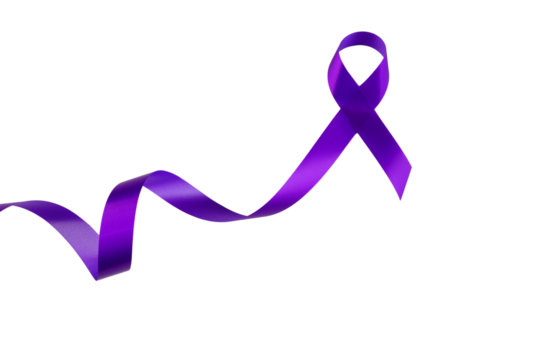 Purple Awareness Ribbon Isolated Background