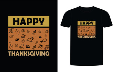 happy thanksgiving typography t-shirt design, family matching shirt, Ready to print for apparel, poster, illustration. Modern, simple, lettering t shirt vector