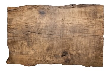 A rough board made of natural oak wood.