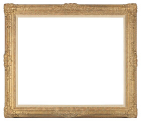 Picture frame in a classic design on a transparent background, in PNG format.