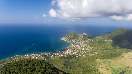 Aerial shot view from Morne l'archer Martinique