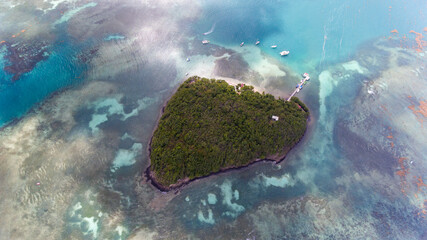 Martinique's tropical haven from above.