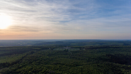 Sunset over the historic Douaumont Ossuary in Verdun