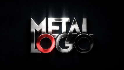 Glossy Metal Logo - obrazy, fototapety, plakaty