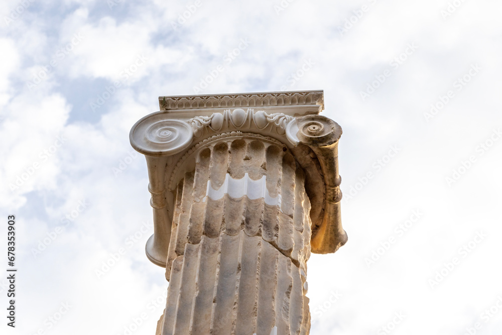 Wall mural closeup of an ionic greek column