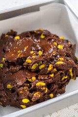 Chocolate pistachio fudge