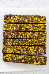Chocolate pistachio fudge