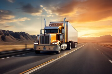 A cargo truck made from a combination of modern and old models