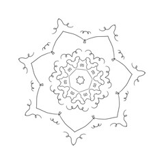 The Abstract Floral Mandala Illustration