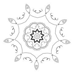 The Abstract Floral Mandala Illustration