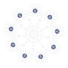 The Abstract Floral Mandala Illustration