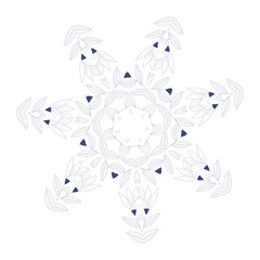 The Abstract Floral Mandala Illustration