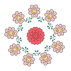 The Abstract Floral Mandala Illustration