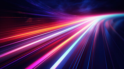 Neon Light Trails and Speed Tracks