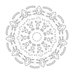 The Abstract Floral Mandala Illustration