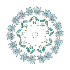 The Abstract Floral Mandala Illustration