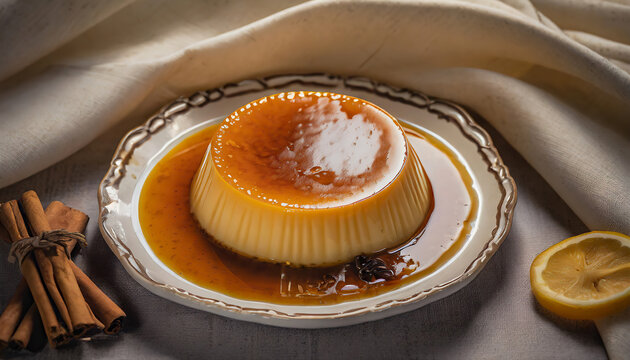 Flan with cinnamon, 