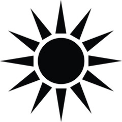 Sun illustration Black