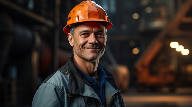Concepto de hombre trabajador en su espacio laboral. Generado por IA.