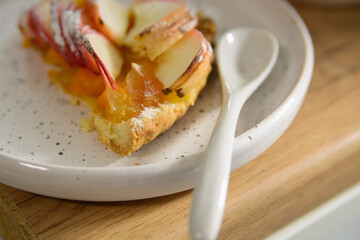 Homemade Organic Apple Pie Desserpie for Thanksgiving dinner Autumn concept. Selective focus